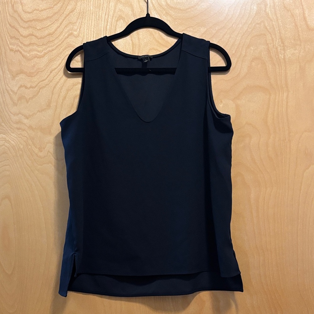 Ann Taylor Navy blue shell top